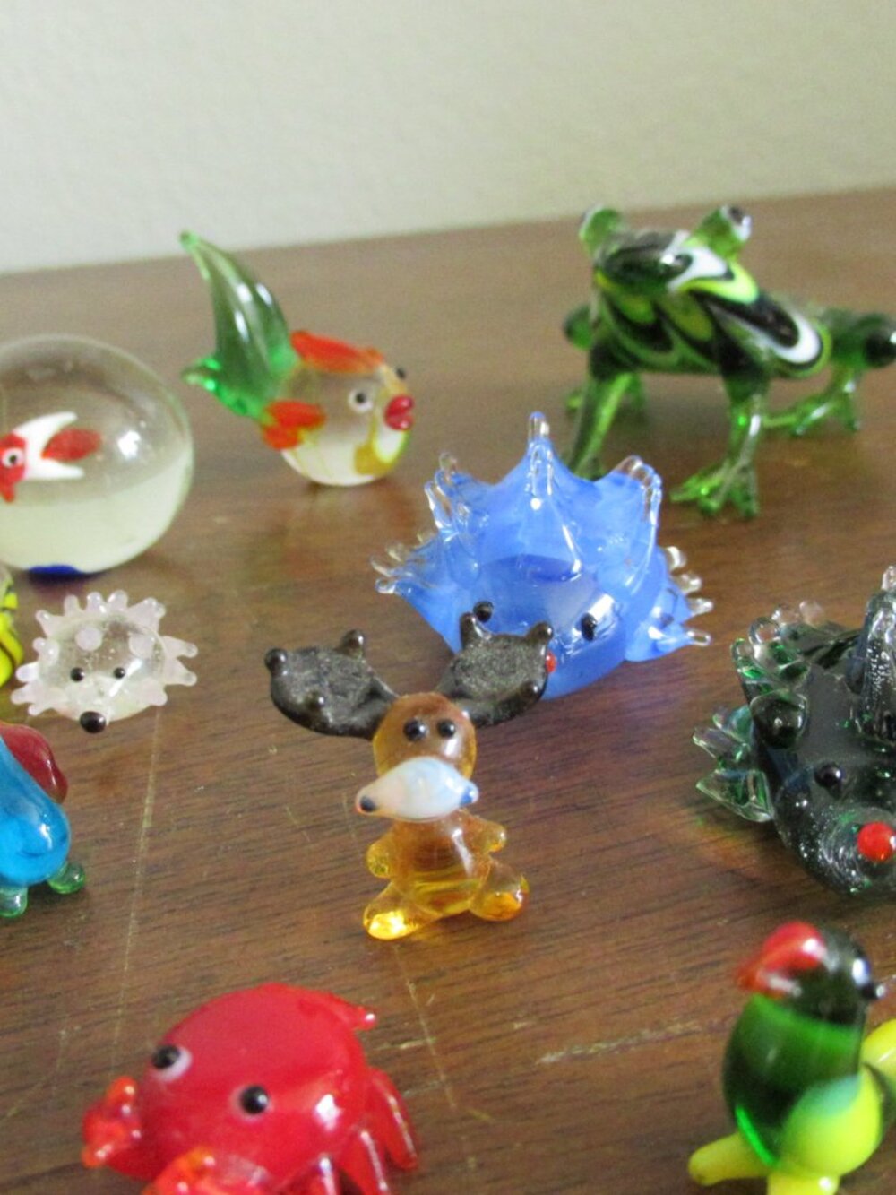 Blown Glass Animal Figurines Lot • Mixed Sizes • Art Glass Creatures - Picture 9 of 10